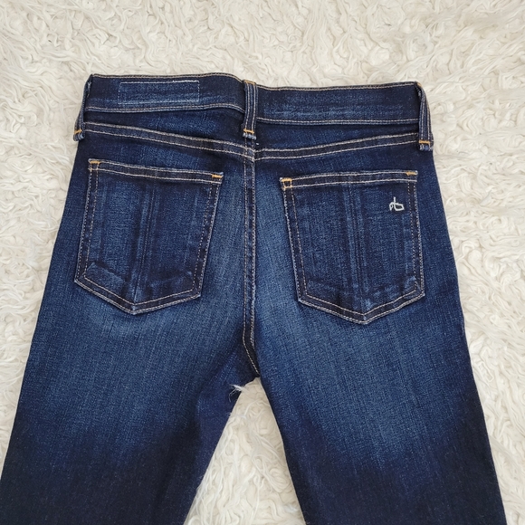 Rag Bone Skinny Jeans In Kensington Dark Blue - Picture 10 of 11